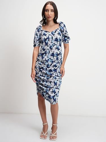 Image of Tokyo Talkies Women's Dresses for Women | Floral Print | Short Smocked Dress | Puff Sleeves | Elegant & Trendy