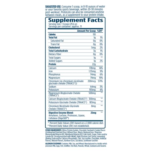 Image of VMI Sports | ProtoLyte Whey Isolate Protein Powder | Low Calorie Whey for Weight Loss and Muscle Gain | Digestive Enzymes | Non-GMO (4.6 lb, Milk and Cookies)