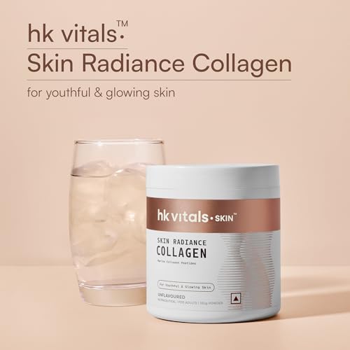 Image of hk vitals Skin Radiance Marine Collagen Supplement Powder, Unflavoured, 150g