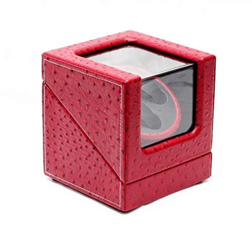 Preisvergleich Produktbild Mnjin Haushaltsautomatische Uhrenbewegerbox, für 2 Armbanduhren wasserdichte Holzuhren Wickelgehäuse Ultra-leise Rotation dreht Sich pro Tag, dreifarbig