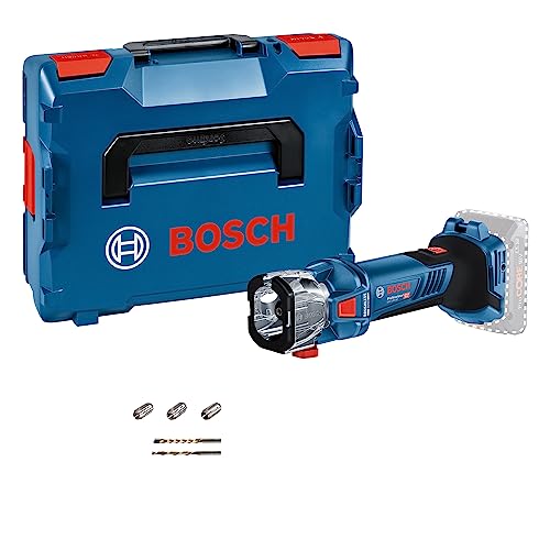 Bosch Professional 18V System Akku-Rotationswerkzeug GCU 18V-30 (bürstenloser Motor mit 30.000 min⁻¹, inkl. 3x Spannzange, 1x Absaugadapter, 1x Spiralnutfräser, 1x Mehrzweckfräser, in L-BOXX)