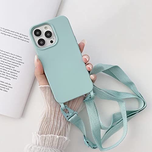 KONARO iPhone 11 用 ケース スマホショルダー スマホストラップ ネックストラップ 携帯ストラップ 首掛け/斜め掛け クロスボディ・ストラップケース ストラップ付き スマホケース 全面 360°保護 耐衝撃 すり傷防止 アイフォン 11 用ケース クラシック チャーム シリーズ 全機種対応(水色,iPhone 11)