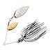 BOOYAH Counter Strike Spinnerbait - Double Willow 3/8 oz, Chrome Shad