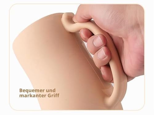 PandaEar Baby Badespülbecher | Silikon Shampoo Spülbecher mit 2x Kopfhautbürste für Kleinkinder & Kinder (Rosa)