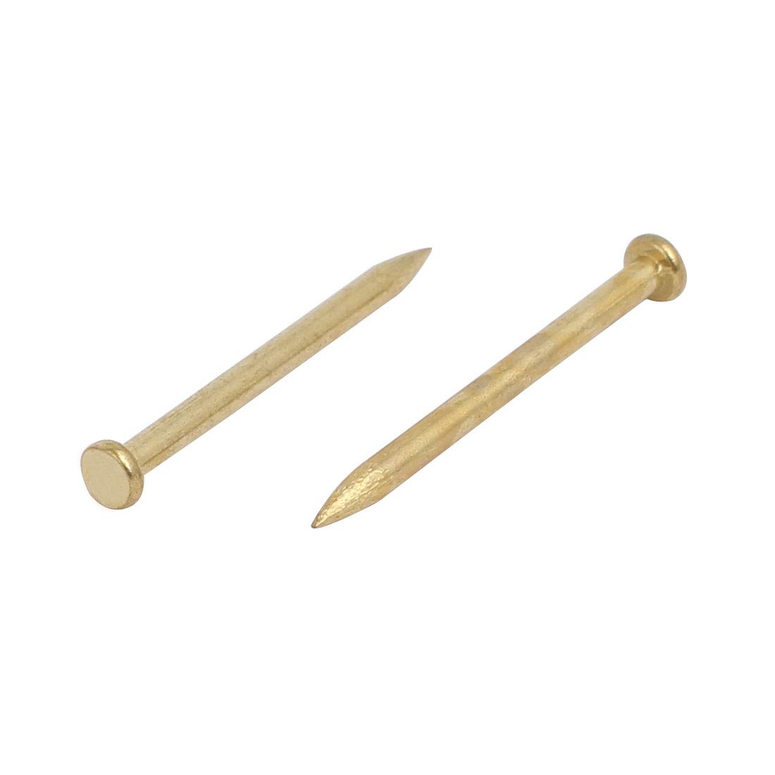Aexit 1.3mmx18mm Carbon Fastener Steel Point Tip Concrete Cement Wall Nail Brass Tone 30pcs Model:99as429qo195