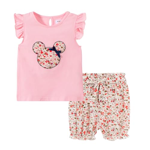Image of Mud Kingdom Girls Outfits Cute Cartoon Polka Dots Summer Holiday Clothes Sets