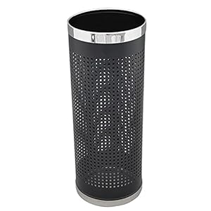 ZJYWMM Ruimtebesparende Organizer Duurzaam Paraplu Houder Rack, Hoge Capaciteit Paraplu Opbergbak, voor het opbergen van Canes, Golfclubs, Wandelstokken (Kleur: ZWART IJZER BAKKEN VERFLICHT)