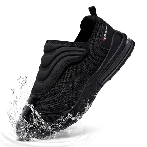 FENLERN Non Slip Diabetic Shoes for Men Wide Slip On Walking Sneakers Waterproof Kitchen Chef...