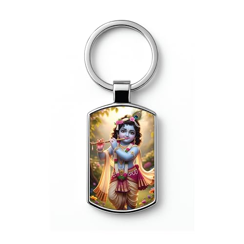 Image of Stylish Metal Keychains with Permanent Glossy Print - Inspirational Quotes & Spiritual Designs - Perfect Key chains for loved ones, Personal Use, Gifts & Return Gifts