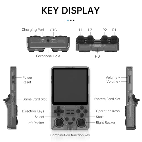 2025 Retro Handheld Game Console – 4-Inch IPS Screen, 5000mAh Battery for 10-Hour Playtime, Supports Multiplayer & TV Output, Includes Protective Case – Black - Image 3