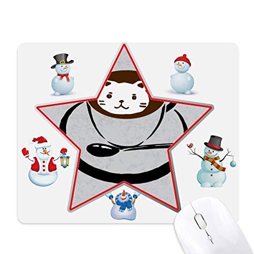 Tapis de souris motif chat café et étoile tapis de bureau design