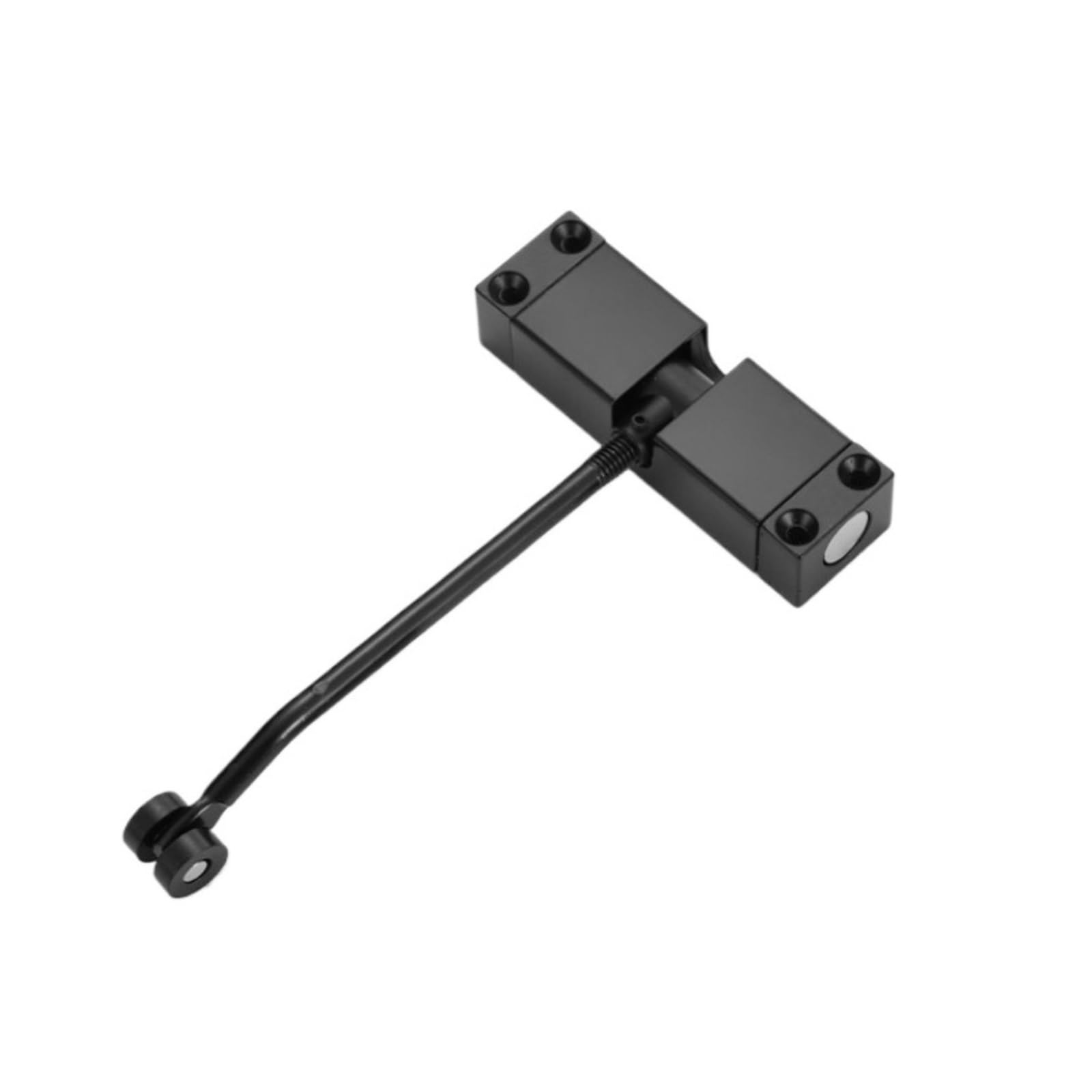 Door Closer, 2 Square Automatic Door Closers Spring Closing Device with Adjustable Force Converts hind into self-Closing,Commercial & Home Use(Black)