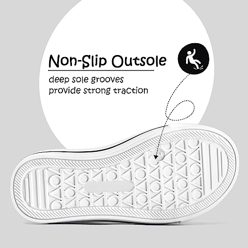 Image of K KomForme Toddler Shoes, Hook & Loop Canvas Sneakers for Boys and Girls | Slip-on, Lightweight, Comfortable