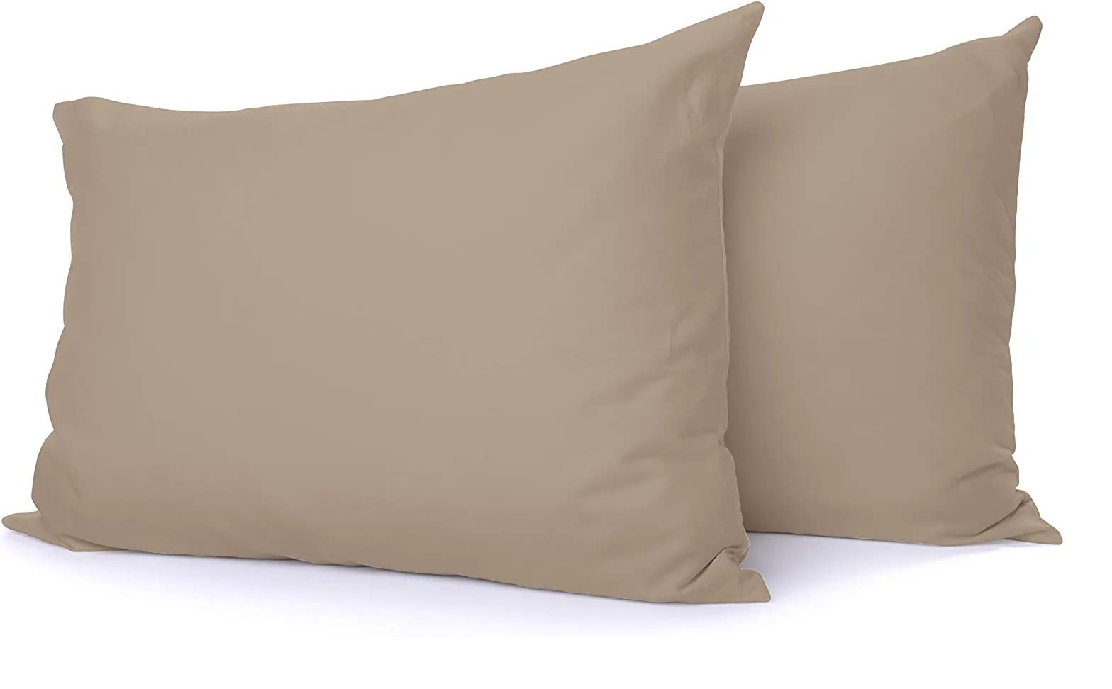 Comfort Beddings Premium Quality Pillowcases 100% Cotton Blend Housewife Taupe Extra Large Pillow Case Pair 22" x 31"