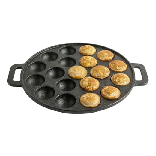 Cookinglife Poffertjespan - Gietijzer - ø 24 cm - 19 poffertjes