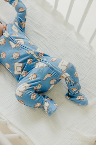 Image of Copper Pearl Zip-Up Footie Baby Pajamas - Soft Newborn Onesies for Boys & Girls, Tag-Free with Two-Way Zipper Baby Sleepers for Newborn - 24 Months, Dunk