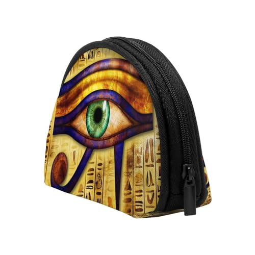 Portable Coin Purse Eye-Of-Horus-Hieroglyphs Mini Zippered Money Pouch Card Holder4
