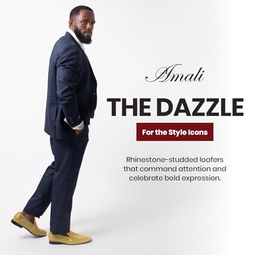 Image of Amali Men's Embellished Velvet Tuxedo Loafers, Smoking Slippers | Velvet slip-on smoking slippers with embellished upper for tuxedos, weddings and formal occasions