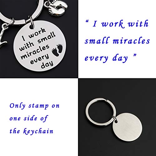 CENWA NICU Nurse Gift Midwife Gift I Work With Small Miracles Every Day Pediatric Nurse Babies Nurse Thank You Gift3