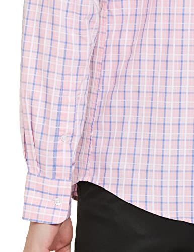 Image of Park Avenue Men's Pure Cotton Checks Pattern Slim Fit Semi Cutaway Collar Full Sleeve Formal Shirt