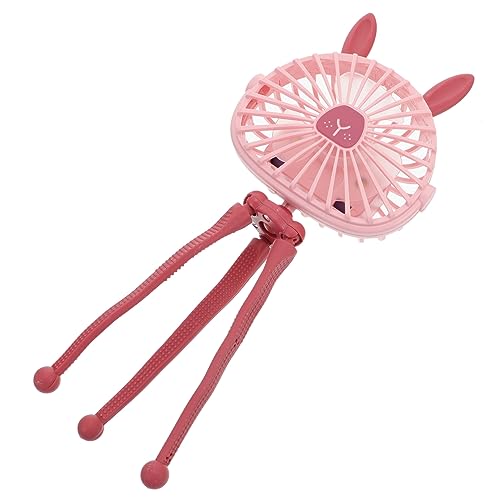 VILLCASE Rabbit Ear Fan Silent Portable Fan for Stroller Led Night Light Abs Silicone Boys and Girls Safe