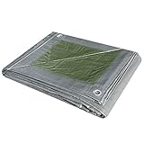 Uquip 243203 Lona impermeable, extrarresistente, orificios inoxidables, revestimiento antimoho, excelente calidad, 3 x 4 m (12 m²), perfecta para camping, jardín y terraza, una para todo
