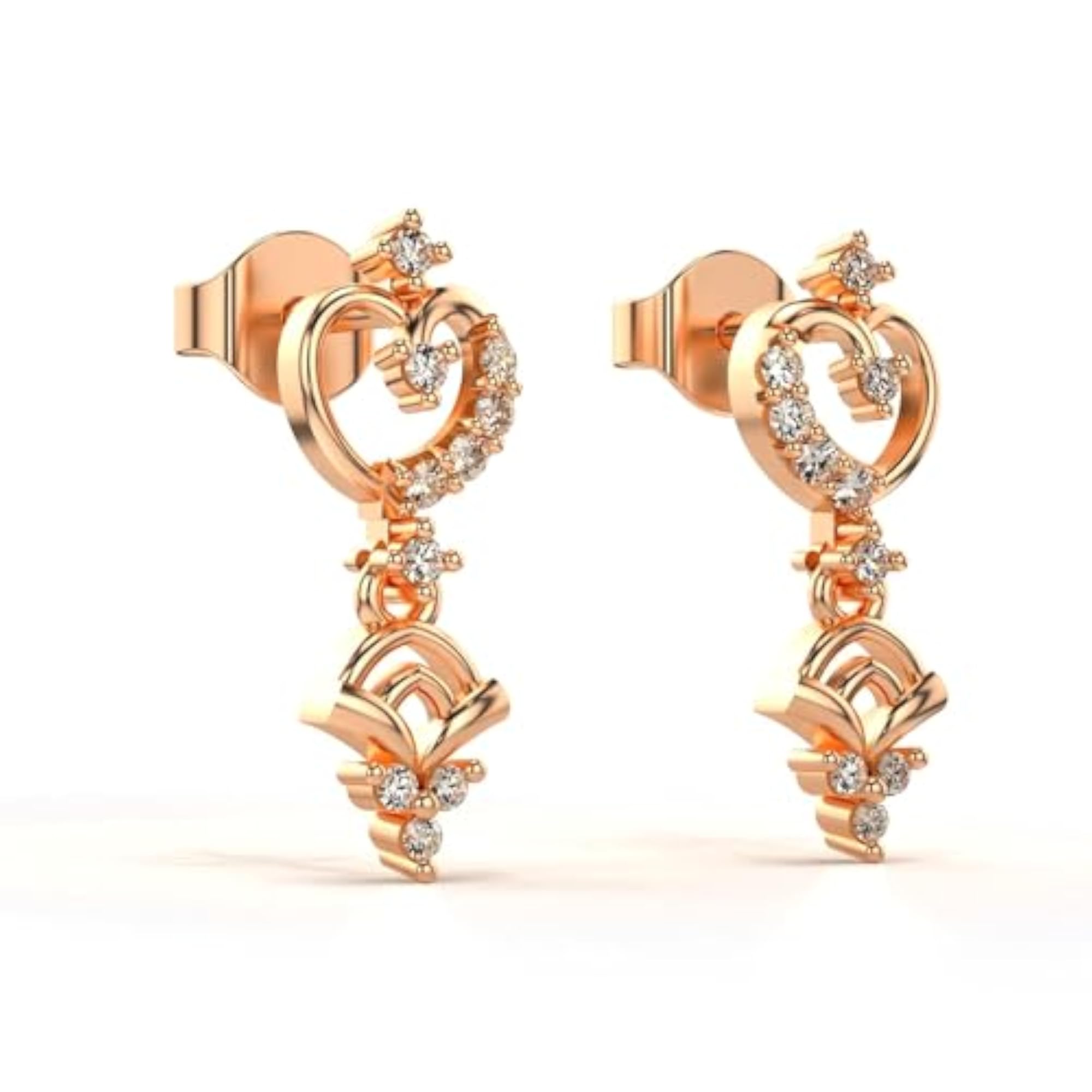 Women's Sterling Silver & Certified Lab Grown Diamond 0.19cts Earrings, Elegant