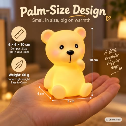 Image of Cute Dog Night Light Lamp Battery Operated Table and Desk Decorations Gift (Dog)