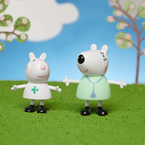Peppa Pig, Doctor Polar Bear Visits Peppa and Her Friends Action Figure Pack Preschool Toy Includes 8 Action Figures, Ages 3+ [Amazon Exclusive]