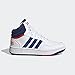Adidas Hoops 3.0 Mid Basketball Shoe, White/Victory Blue/Better Scarlet, 11 US Unisex Little Kid