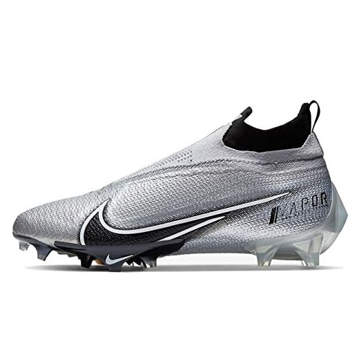 Nike Men's Vapor Edge Elite 360 Flyknit Football Shoe, AO8276-100 (10, White/Black/Pure Platinum, Numeric_10)