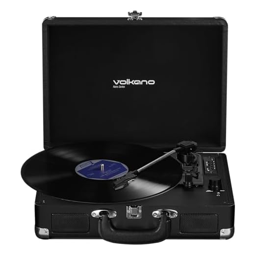 Vitrola Toca Discos Volkano Série Retro Bluetooth Preta Vk-3160-bk