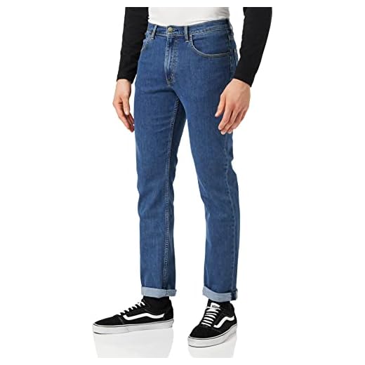 Lee Herr Brooklyn raka jeans, Mellanstengummi, 32W x 34L