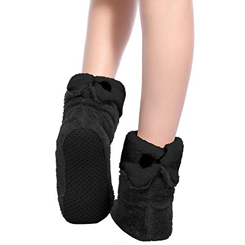 FRALOSHA Women's Slipper Sock Coral Velvet Indoor Spring-Autumn Super Soft Warm Cozy Fuzzy Lined Booties Slippers4