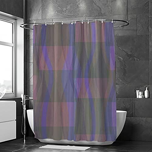 Rideau de douche violet en polyester abstrait 182x183 cm