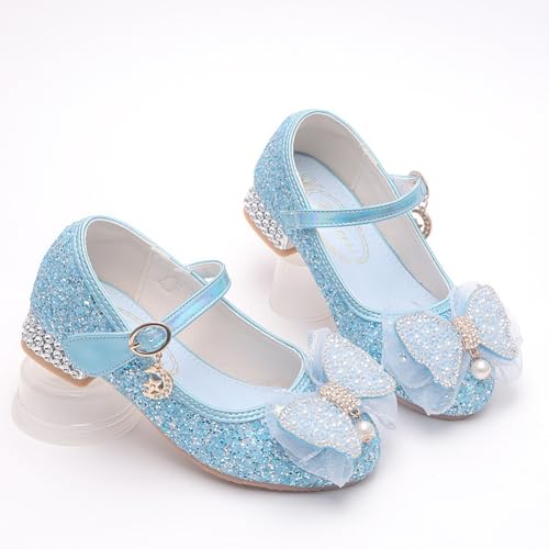Girls Dress Shoes Kids Toddler Glitter Party Wedding Low Heels Pumps Flower Girl Mary Jane School Shoe4