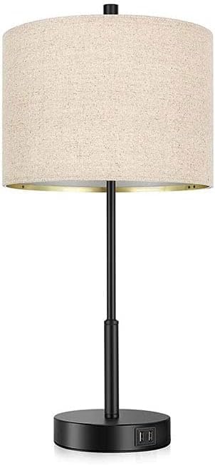 Lampe de chevet tactile à intensité variable 3 voies avec double port USB