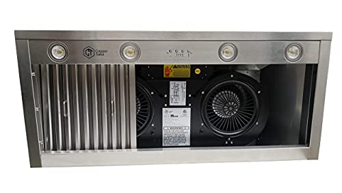 Ct Copper Tailor Built-In Range Hood Insert Vent 48 Inch, 1150 Cfm With 4-Speed Fan, Led Light, Dishwasher-Safe Baffle Filter,Stainless Steel #TOP1