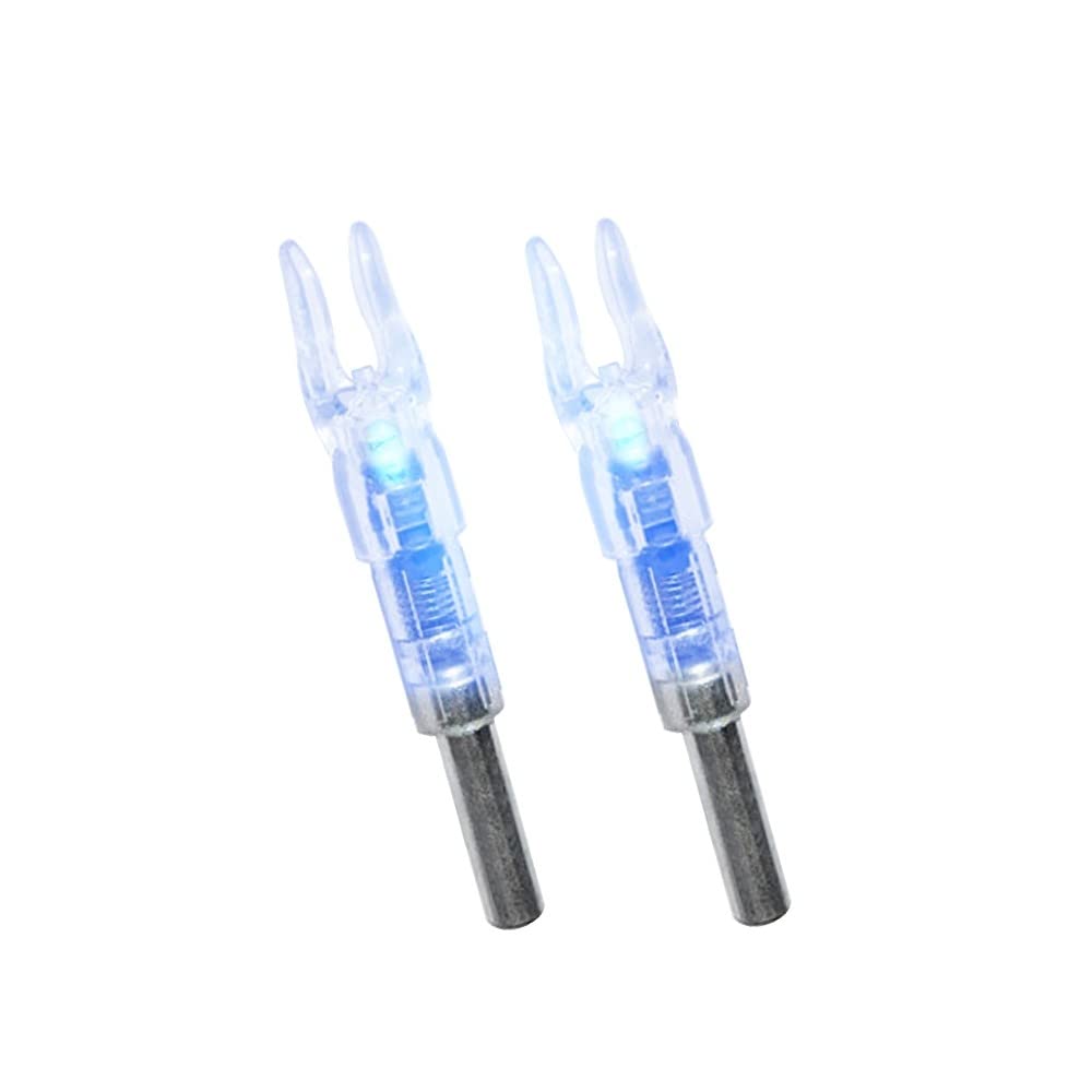 DONGKER Tir L'Arc Coco, 10 Pièces Coques Illuminées Automatiquement pour Tiges de Flèches de 6,2 mm de Diamètre pour Chasse Tir