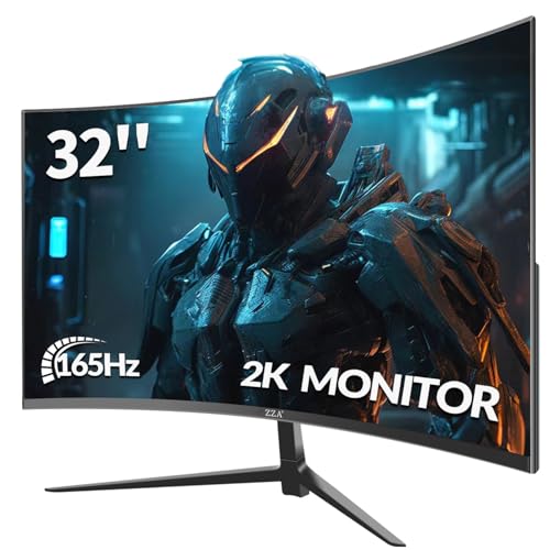 ZZA 32 Inch Monitor - 2K Resolution, 165Hz/180Hz,1440p Monitor, 1ms Response Time, FreeSync &...