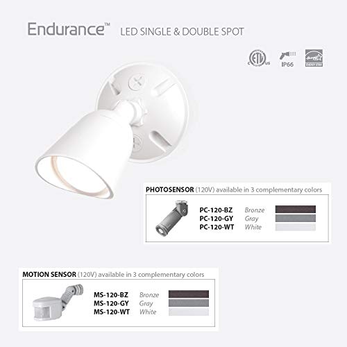Wac Lighting, Endurance Single Spot Energy Star 15W Led Spot Light 3000K In Black #TOP1