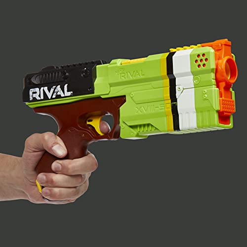 NERF Rival Kronos XVIII-500 Blaster, Breech-Load, 5 Rival Rounds, Spring Action, 90 FPS Velocity, Green Color Design (Amazon Exclusive)