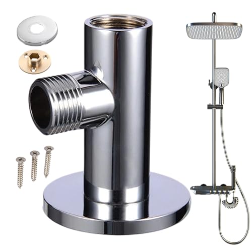 Codo de suministro de pared para ducha de mano, adaptador de cabezal de ducha, accesorio de agua de repuesto a prueba de fugas, conector de ahorro de espacio para hotel, hogar, baño