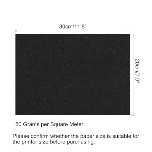 Papier coloré noir A4 pour impression de bureau et documents 50 pcs
