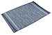 DII Variegated Recycled Yarn Modern Edge Stripe, 2x3', Blue