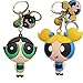 Produktbild NC ZHUYAO 2 Stück Powerpuff Girls Schlüsselanhänger Silikon Schlüsselbund Süßer Schlüsselanhänger mit Glocken Schlüsselanhänger für Erwachsene und Kinder sind für Rucksäcke Schlüssel geeignet