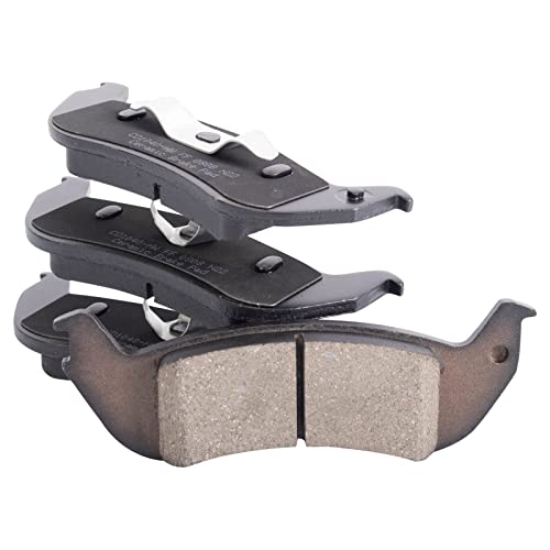 Image of TRQ Rear Brake Pad & Rotor Kit, with Chemical Kit Parking Brake Shoe Set Ceramic Compatible with 2005-2011 Lincoln Town Car