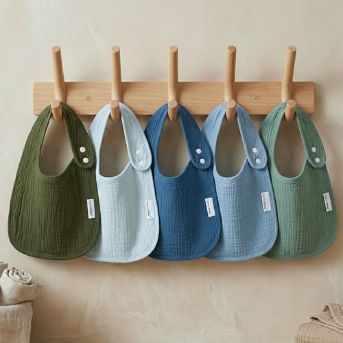 Image of Muslin Baby Bibs for Drooling and Teething,Bibs for Boys Girls