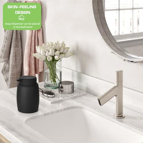 Dahacis Refillable Black Foaming Soap Dispenser Bathroom, Dish Soap Dispenser For Kitchen Plastic Soap Dispenser Countertop thumb #3