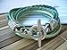 Handmade Womens Green Leather Bracelet, Five Strand, Double Wrap, Metallic Teal and Turquoise, Womens Jewelry, Womens Bracelet, Wrap Bracelet,For Her